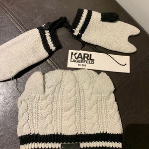Hat and mittens Karl Lagerfeld kids 1T